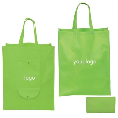 o OEM dobrável segurou o saco não tecido do verde 80gsm de 50x2.5cm