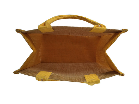 Reusável nenhum saco de compras da juta 380gsm da cópia 30x12x30cm