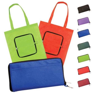 Saco não tecido dobrável de Tote Zipped 80gsm 38X40cm