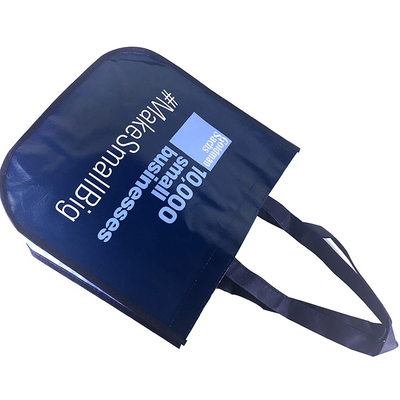 sacos tecidos CMYK do polipropileno 120gsm de 35x15x40cm com punhos