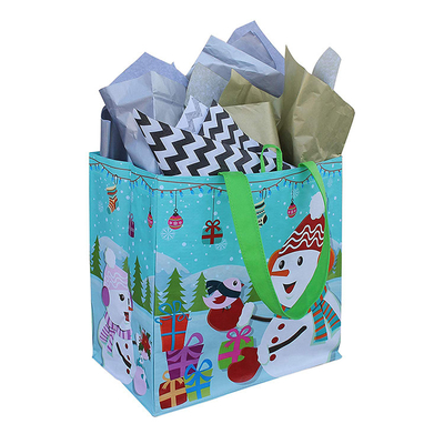 Saco tecido polipropileno do Natal 1000pcs 120gsm 50x3cm