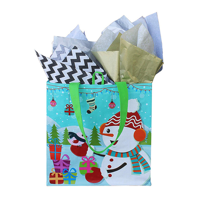 Saco tecido polipropileno do Natal 1000pcs 120gsm 50x3cm