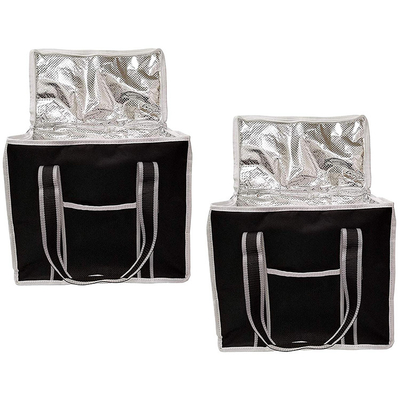 lancheira isolada resistente de 25x15x20cm RPET CMKY 160gsm
