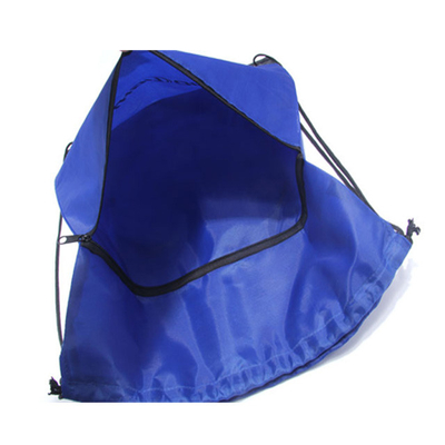 Sacos de cordão 22x40cm de nylon da cor RPET 0.4cm do verde 2