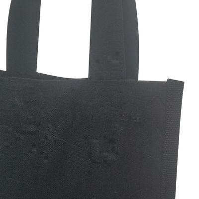 Saco preto do vinho da garrafa do PE 18x9x27cm CMYK 2 da lona