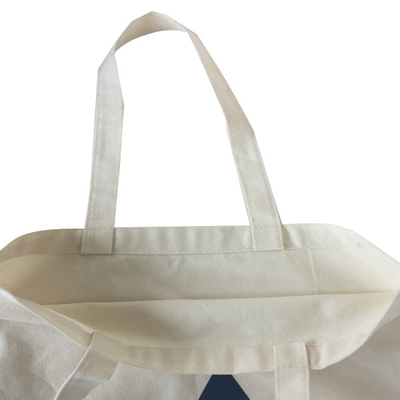 100 saco de compras natural da lona dos por cento CMYK 38x50cm 4OZ
