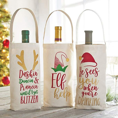 1 algodão do OEM 8 onça 60x2.5cm da garrafa de vinho recicla o saco