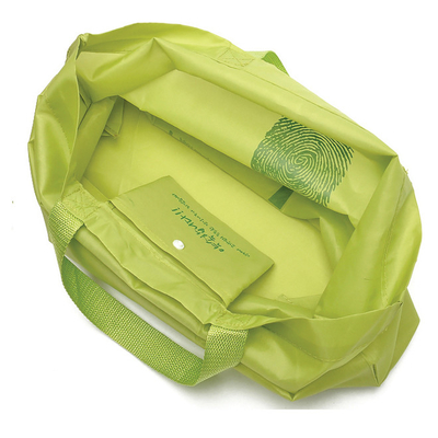 Saco de compras de dobramento de nylon reusável do totalizador 190T 11x9cm