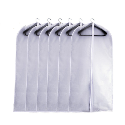 Terno não tecido branco do saco dos vestidos 120x52cm CMYK PEVA do fechamento