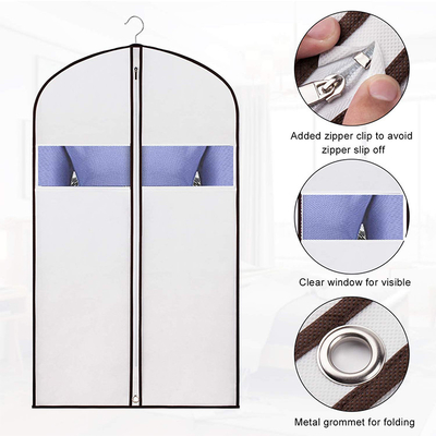 Os homens Zippered o suporte do terno da tela não tecida CMYK 9gsm 60x90cm
