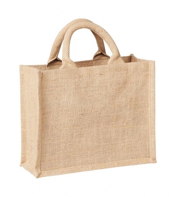 Saco de compras reusável da juta 390gsm de serapilheira 40x14x34cm