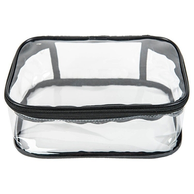 Saco do lápis do PVC do cosmético 18x5x8cm do punho do espaço livre do OEM