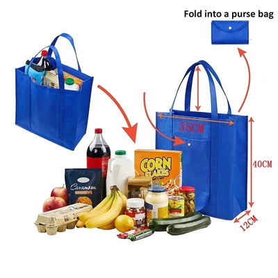 O supermercado segura o saco não tecido 40x40x10cm dobrável de 30cm