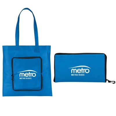 Saco não tecido dobrável de Tote Zipped 80gsm 38X40cm