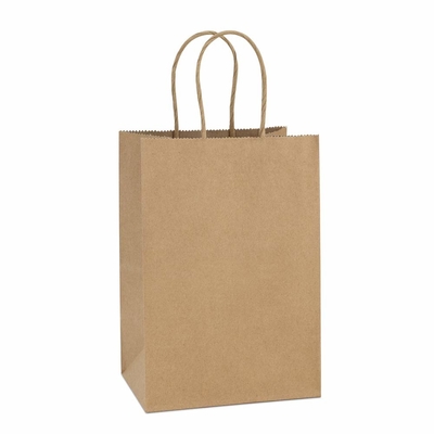Saco de papel não tecido de Brown Kraft 200gsm CMYK 26x12x33cm