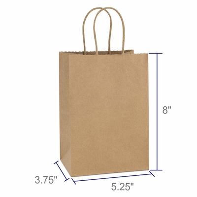 Saco de papel não tecido de Brown Kraft 200gsm CMYK 26x12x33cm