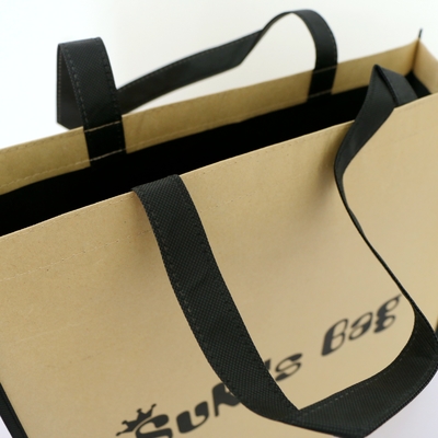 Saco de papel não tecido de compra de 80gsm 150g 42x38x12cm