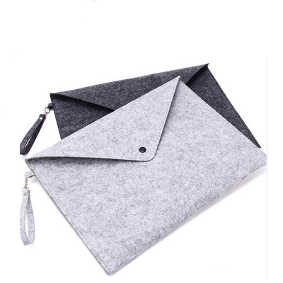 A luva da embalagem 33.5cmx24cm do OEM do cinza sentiu Tote Bag