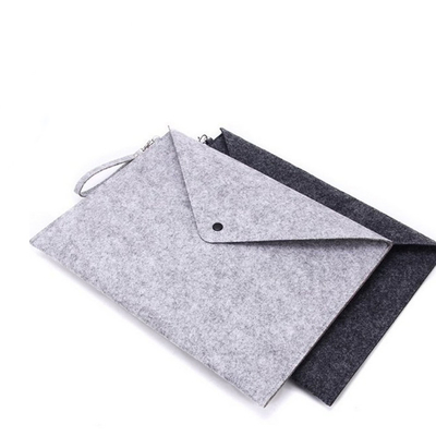 A luva da embalagem 33.5cmx24cm do OEM do cinza sentiu Tote Bag