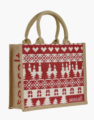 Saco de compras da juta do OEM Tote Women Beach 45x15x33cm