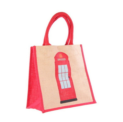 Saco de compras da juta do OEM Tote Women Beach 45x15x33cm